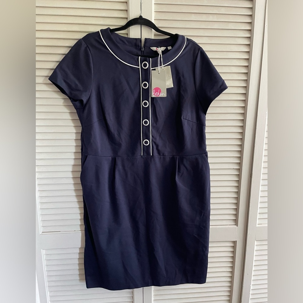 Boden Ponte knit dress nautical vibe